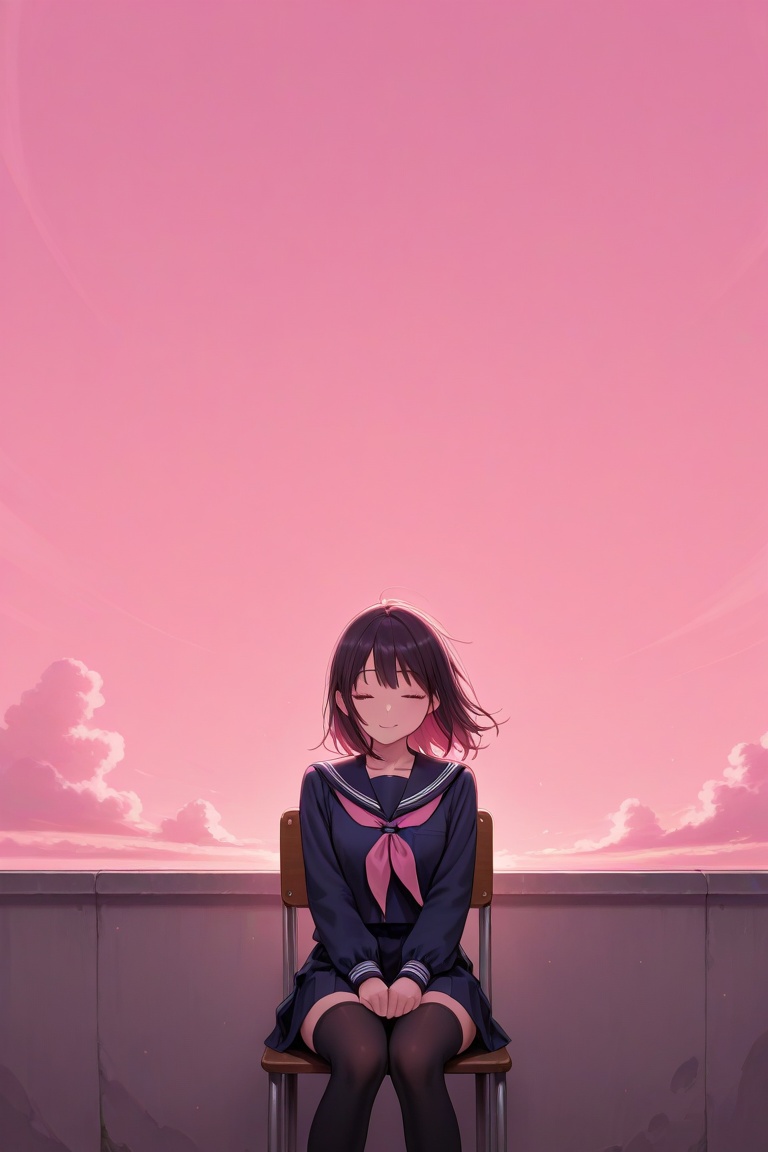 1girl,  serafuku,  zettai ryouiki on Tensor.Art