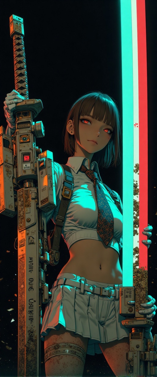 (Ultra-detailed digital art masterpiece,  retro 90s aesthetic,  inspired by Yoshiaki Kawajiri on Tensor.Art