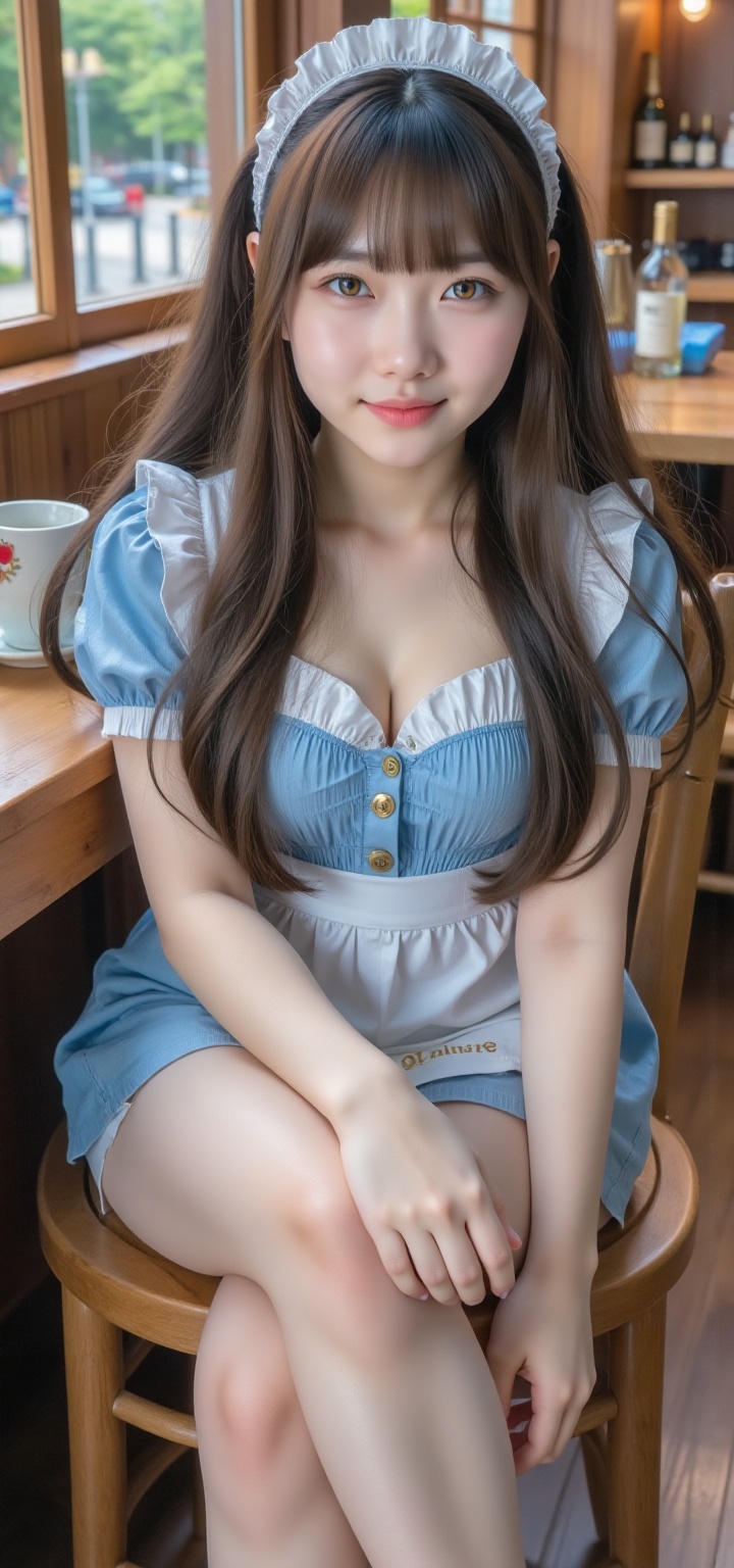 1girl.Long hair with bangs.Young girl.18-year-old.Small breasts.8K,  framing her striking features. Her golden yellow eyes...