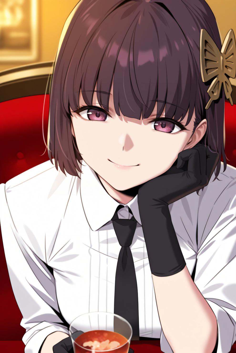 bsdyosano,  1girl,  butterfly hair ornament on Tensor.Art