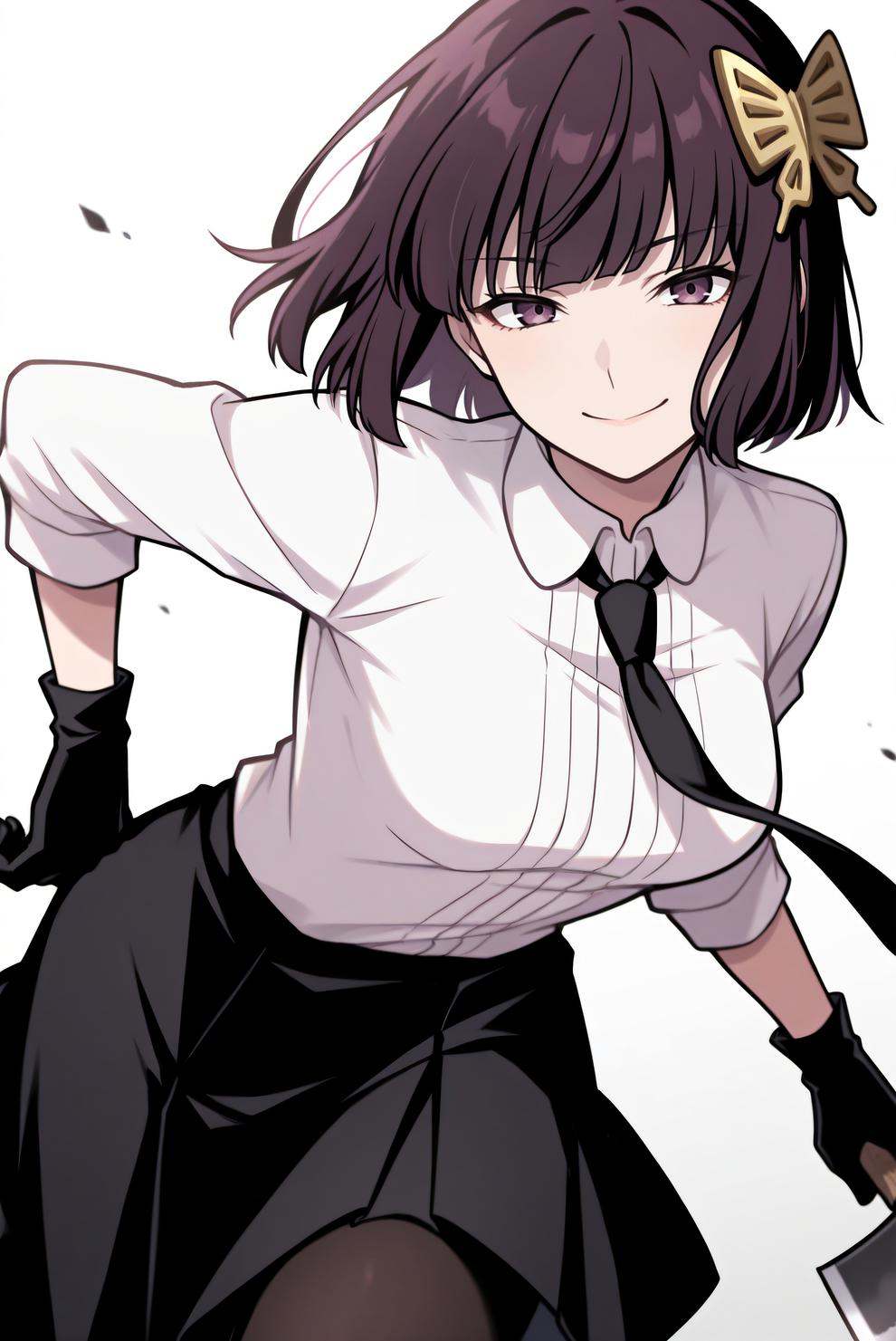 bsdyosano,  1girl,  butterfly hair ornament on Tensor.Art