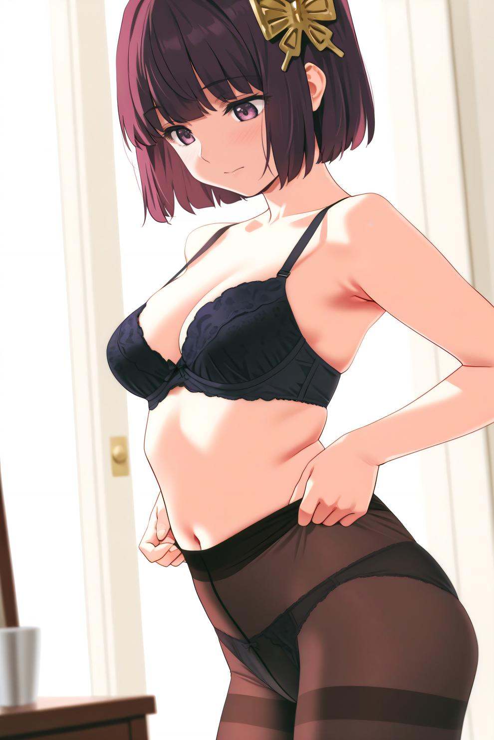bsdyosano,  1girl,  butterfly hair ornament on Tensor.Art