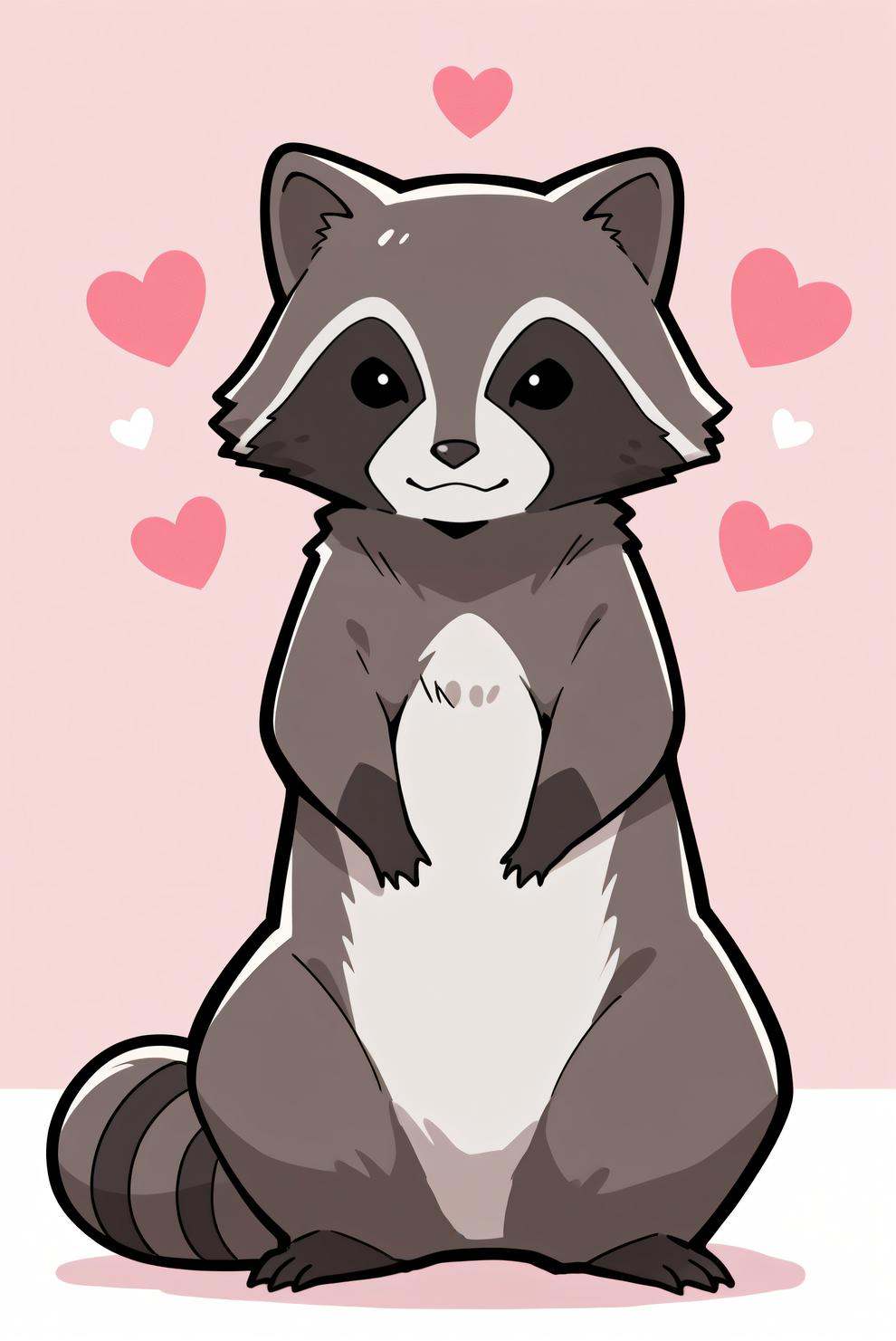 bsdkarl,  raccoon,  animal focus on Tensor.Art