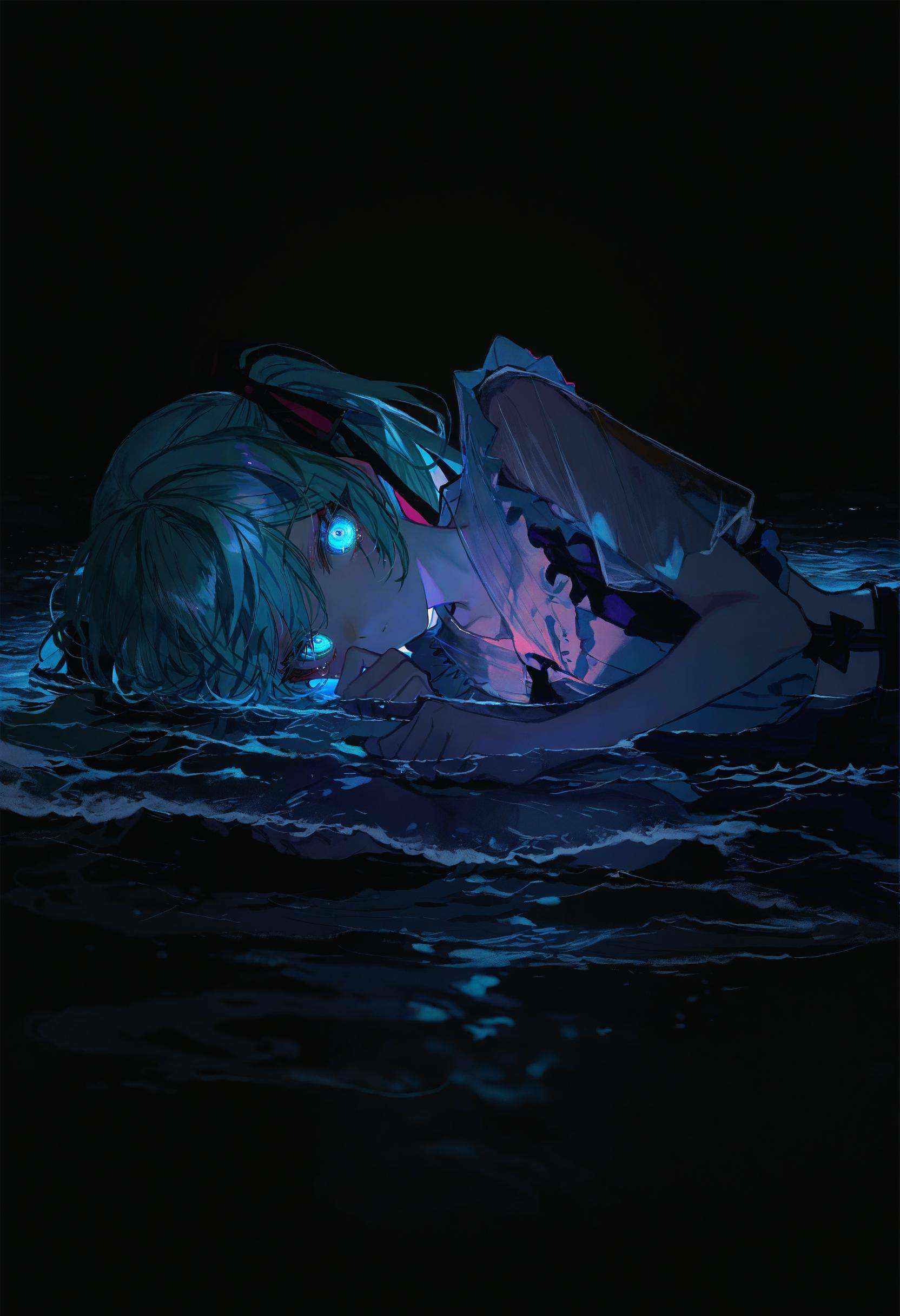 artist:[diyokama|fuzichoco|yoneyama mai|lam \(ramdayo\)|lifeline \(a384079959\)|quasarcake],  1girl,  partially submerged...