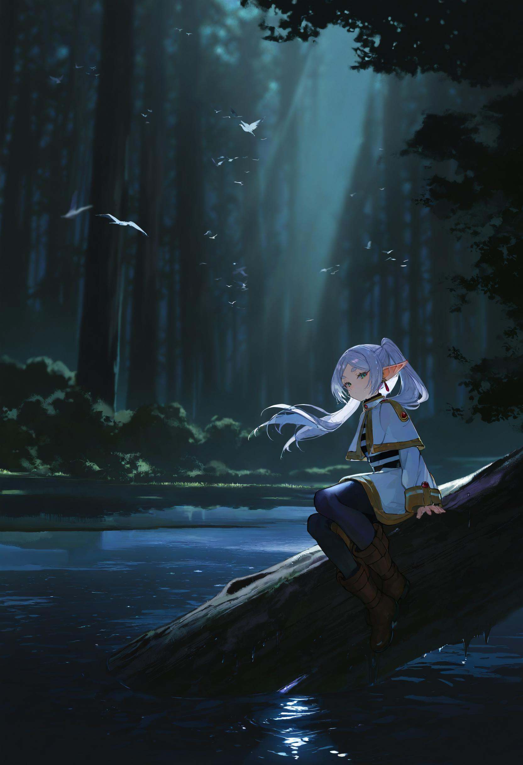 artist:[quasarcake|diyokama|fuzichoco|yoneyama mai|lam \(ramdayo\)|lifeline \(a384079959\)],  1girl,  frieren on Tensor.Art