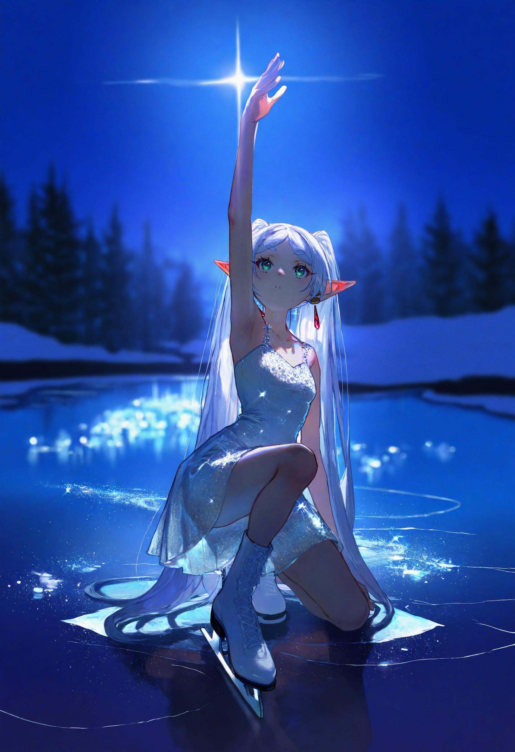 artist:[quasarcake|diyokama|fuzichoco|yoneyama mai|lam \(ramdayo\)],  impasto,  ice skating on Tensor.Art