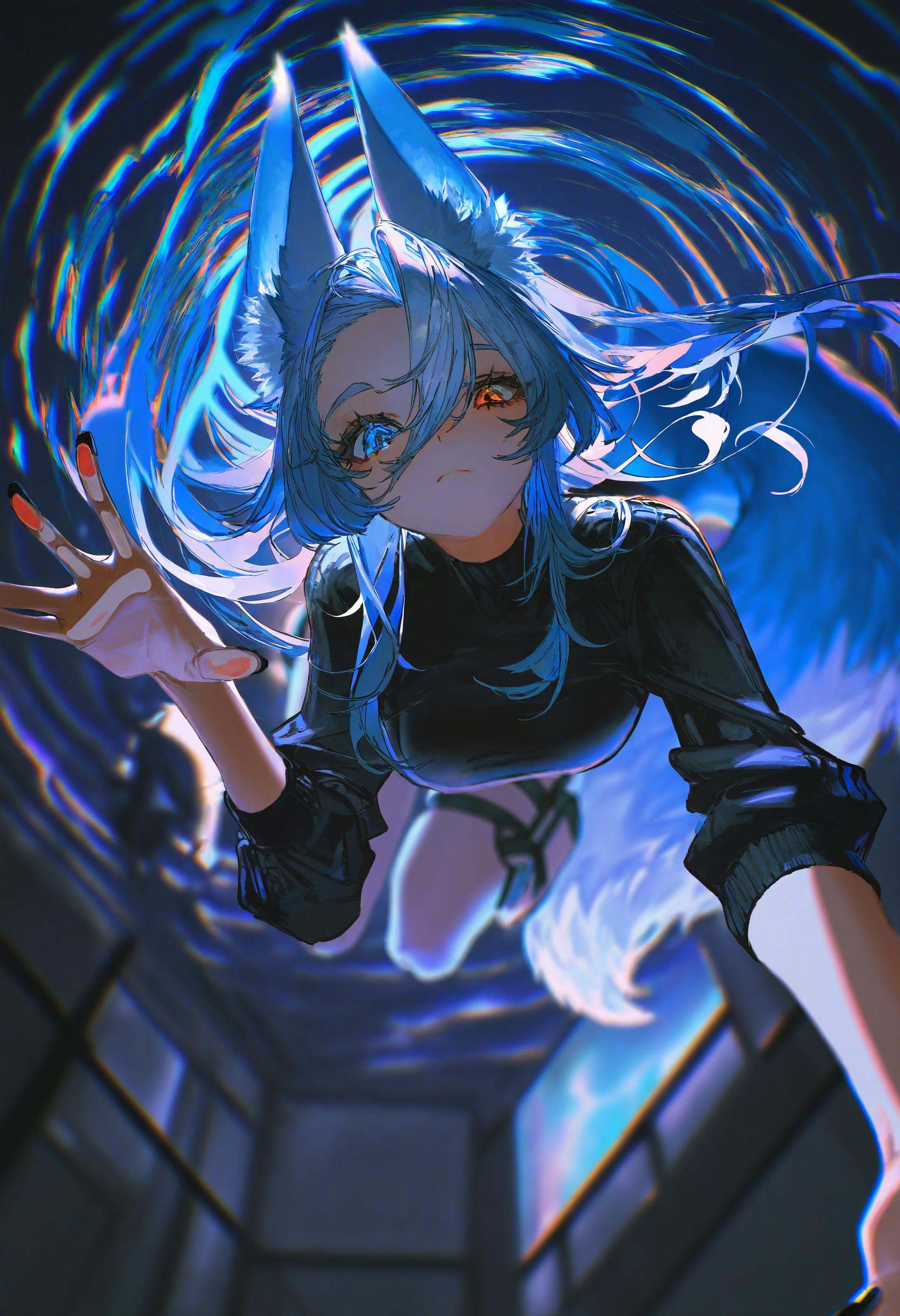 artist:[yoneyama mai|diyokama|say hana|quasarcake],  1girl,  fox girl on Tensor.Art