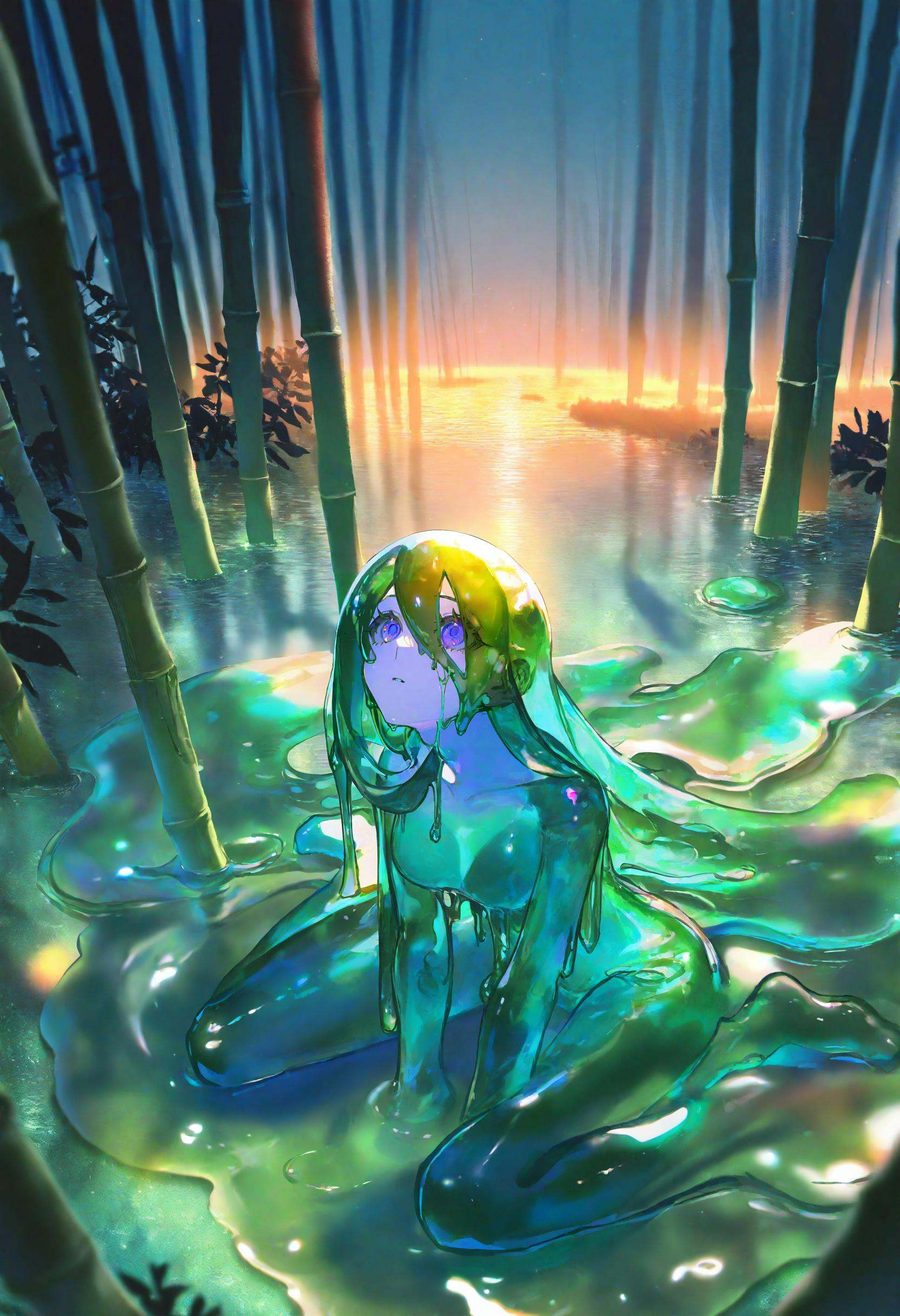 phantasmagorical figure,  1girl,  slime girl on Tensor.Art