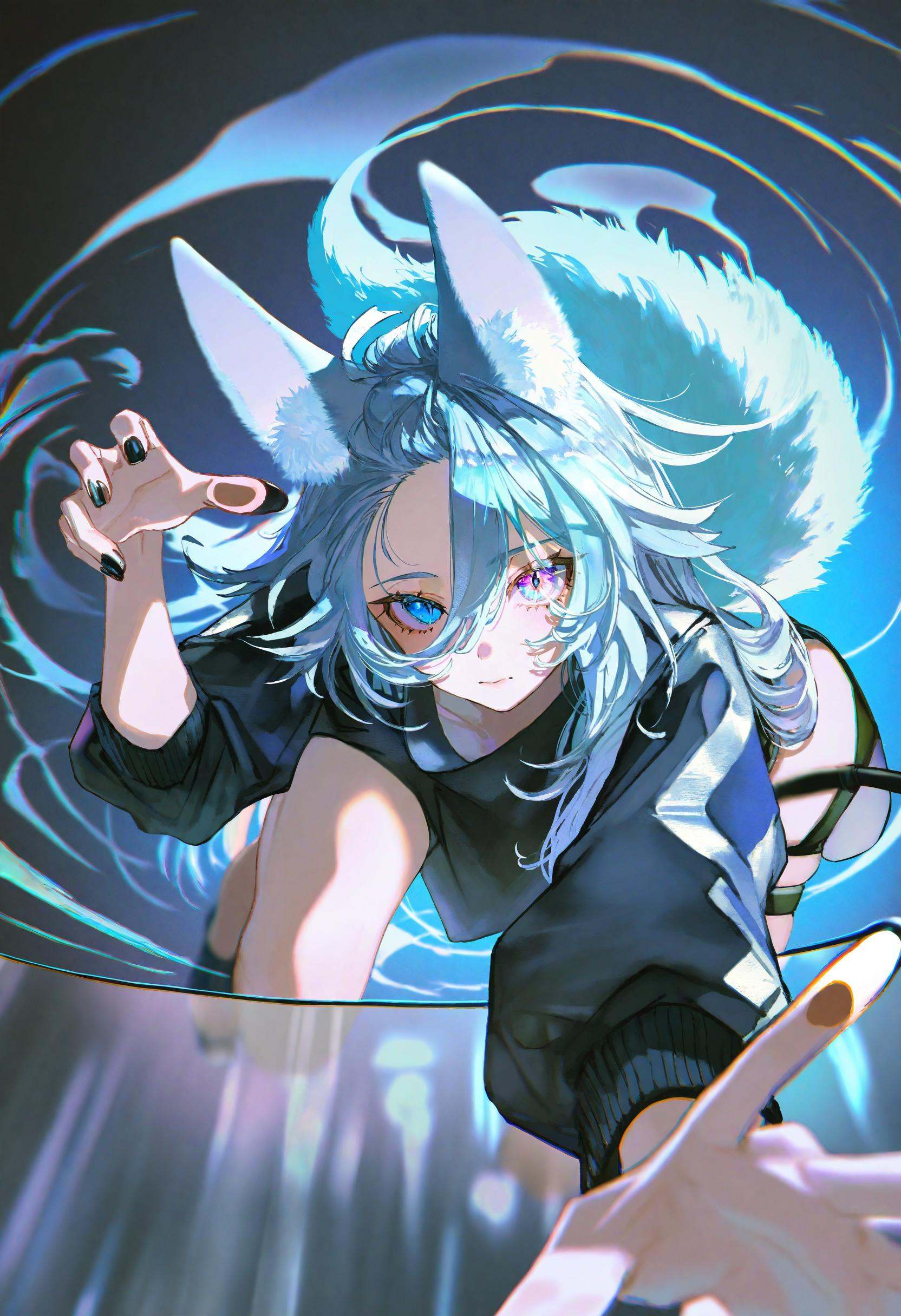 artist:[yoneyama mai|diyokama|say hana|quasarcake],  1girl,  fox girl on Tensor.Art