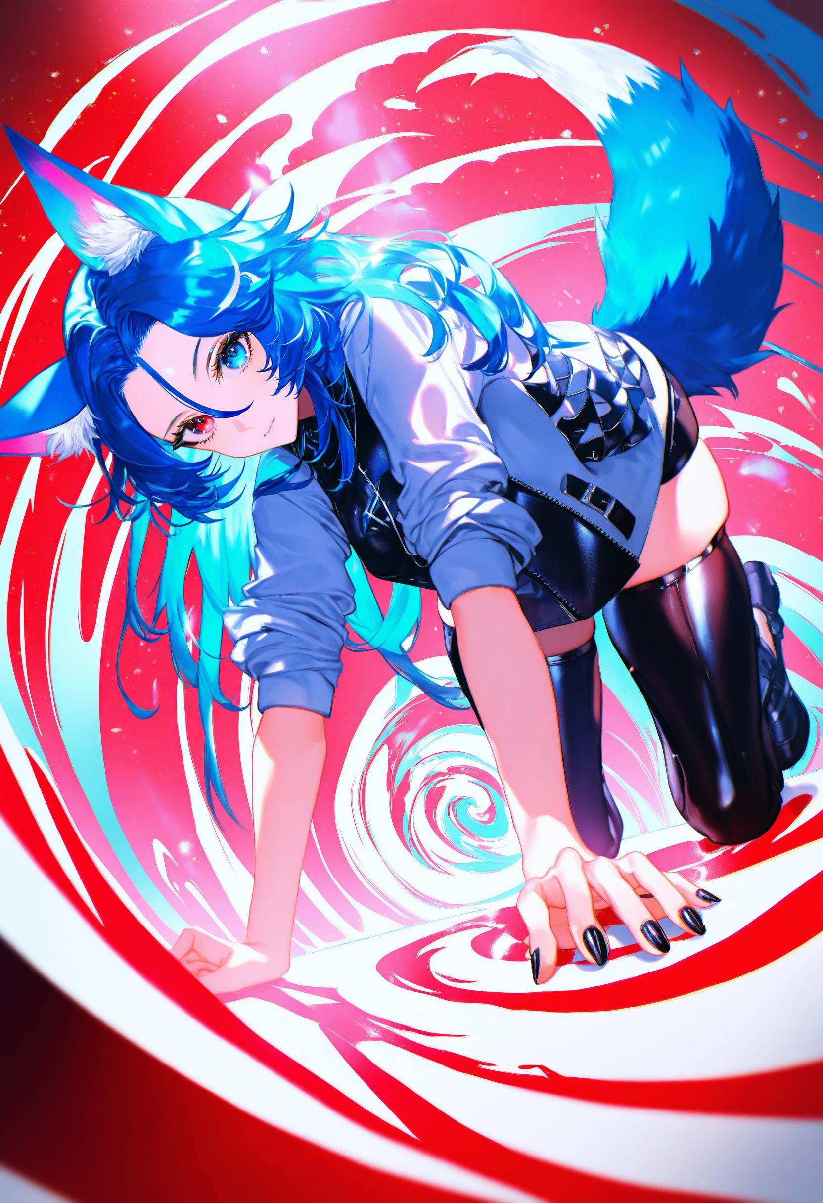 artist:[yoneyama mai|diyokama|say hana|quasarcake],  1girl,  fox girl on Tensor.Art