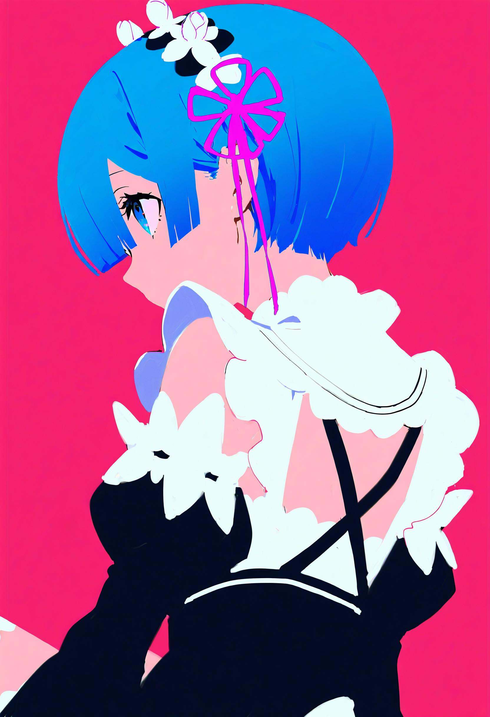artist:[yoneyama mai|lam \(ramdayo\)],  ,  rem \(re:zero\) on Tensor.Art