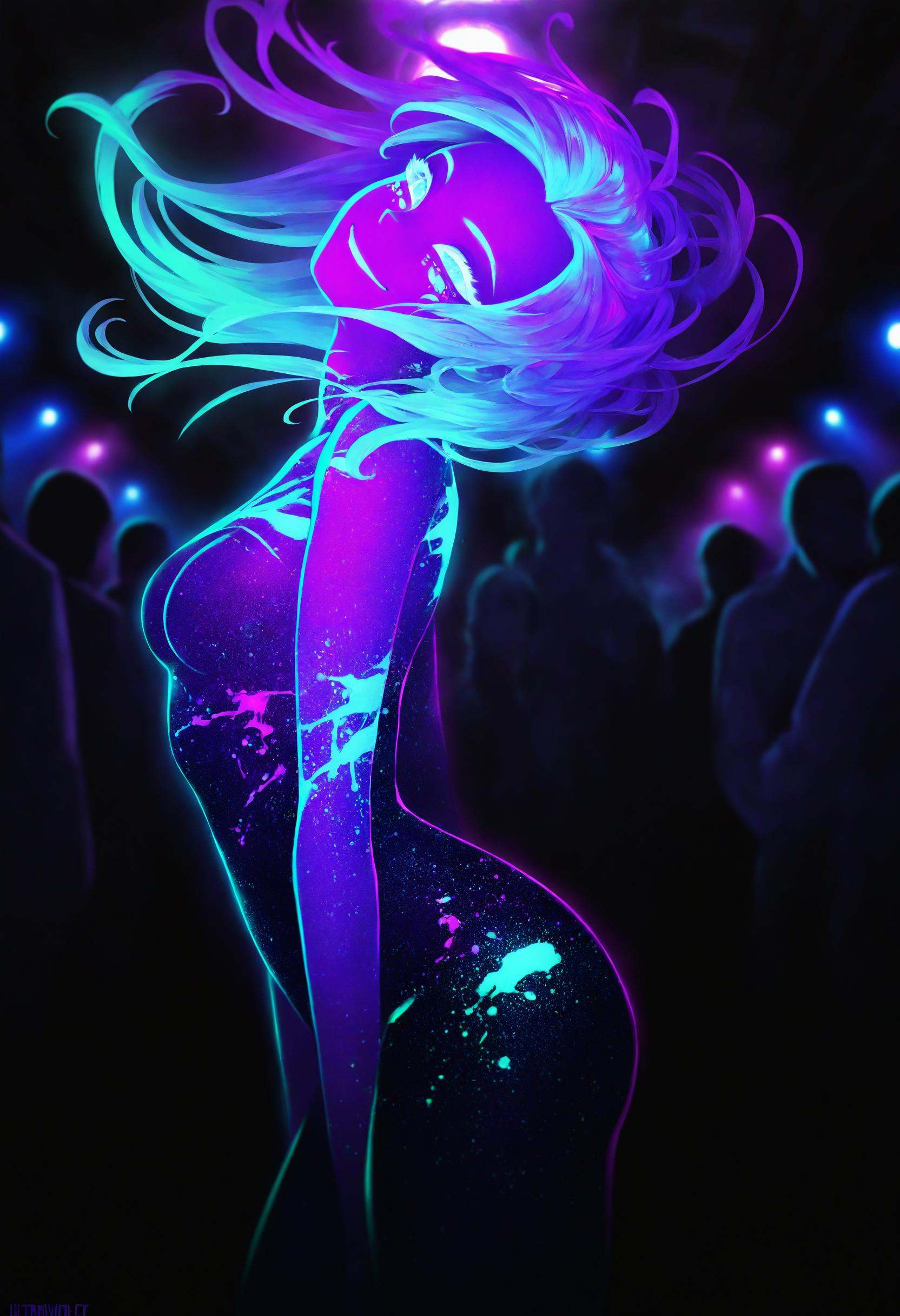 ultraviolet,  1girl,  ultraviolet light on Tensor.Art