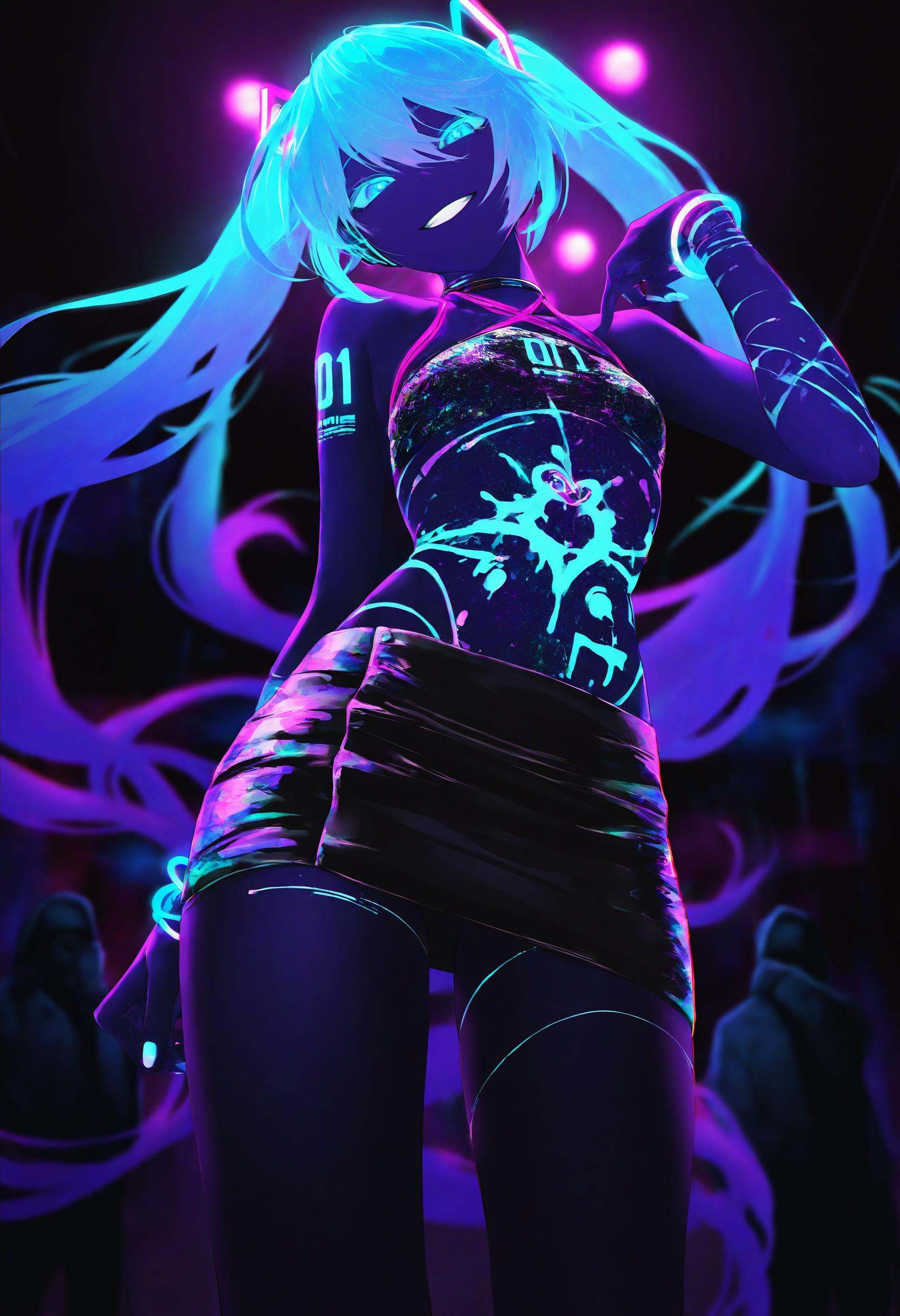 ultraviolet,  hatsune miku,  1girl on Tensor.Art