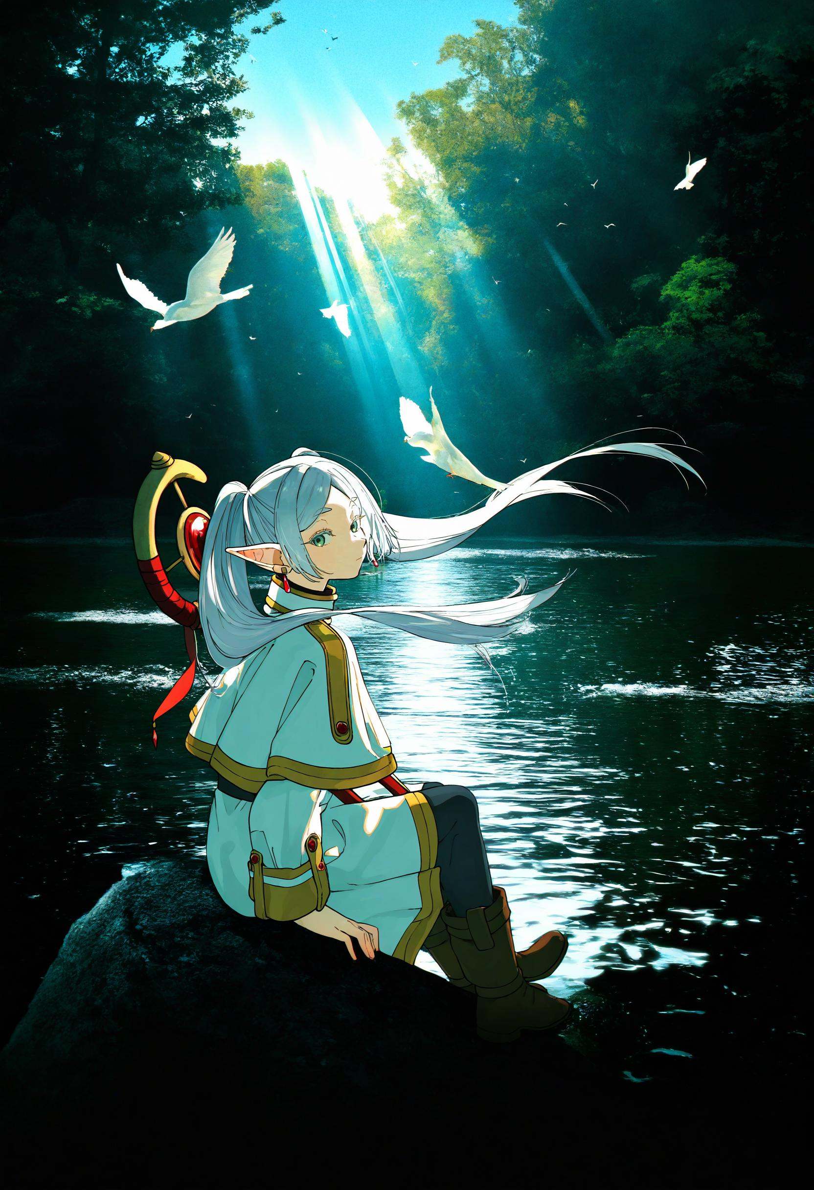 1girl,  frieren,  sousou no frieren on Tensor.Art