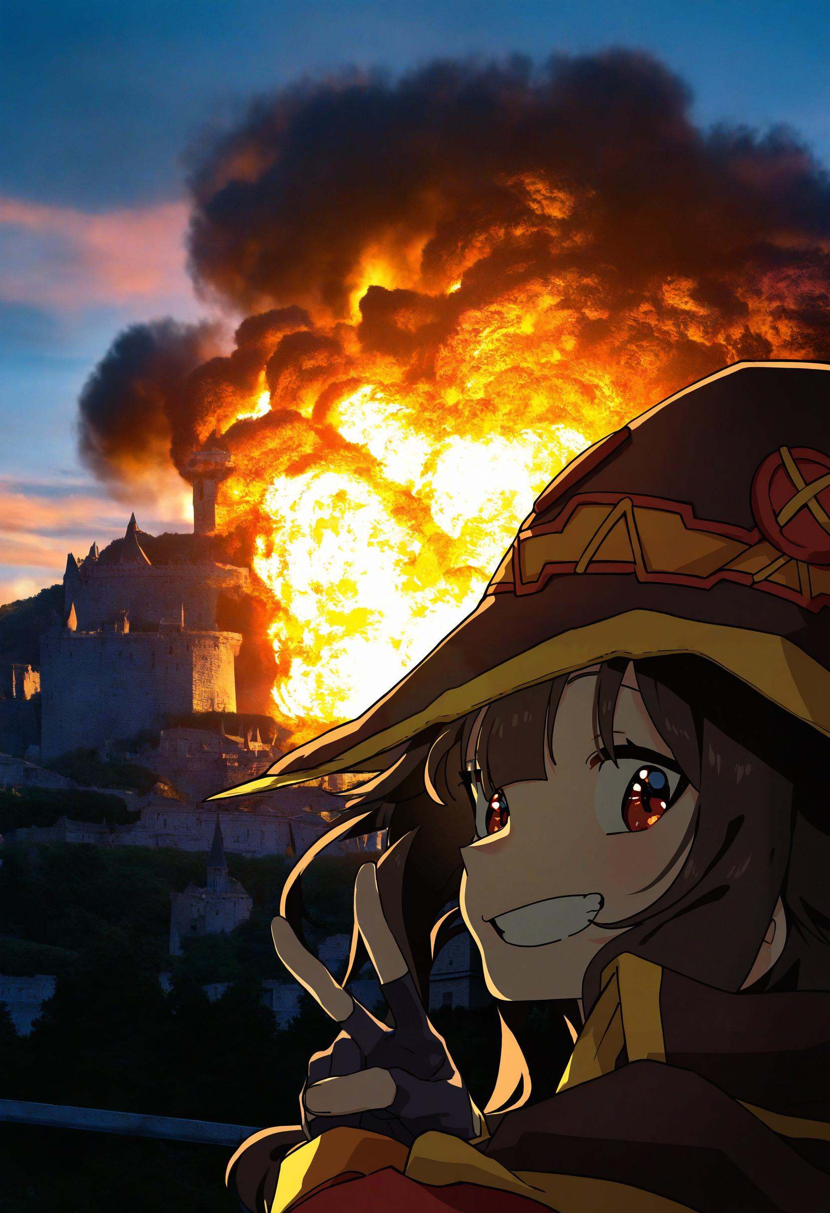 1girl,  megumin,  kono subarashii sekai ni shukufuku wo! on Tensor.Art