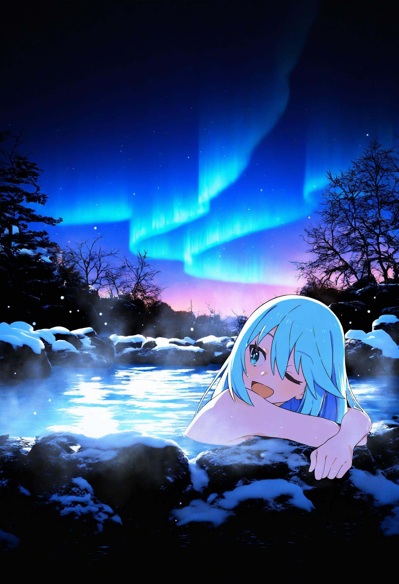 1girl,  aqua \(konosuba\),  kono subarashii sekai ni shukufuku wo! on Tensor.Art