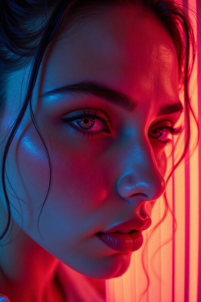 close up portrait of seductive woman ,  by Flora Borsi,  style by Flora Borsi on Tensor.Art