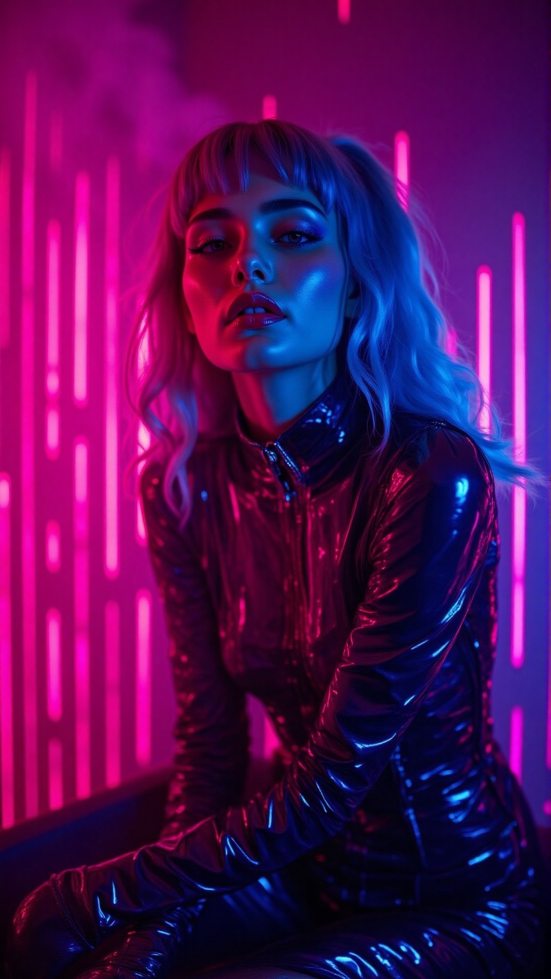 RAW Photo,  sci-fi retro aesthetic,  punk girl on Tensor.Art