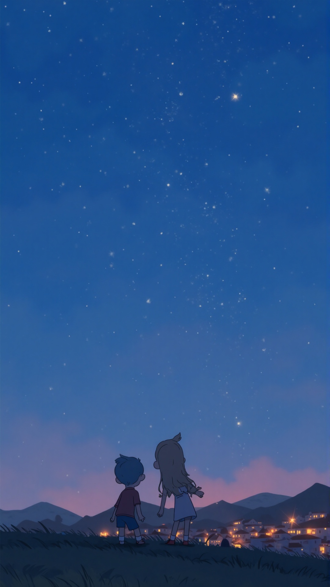 Boy watch on starry sky,  nemionemCt on Tensor.Art