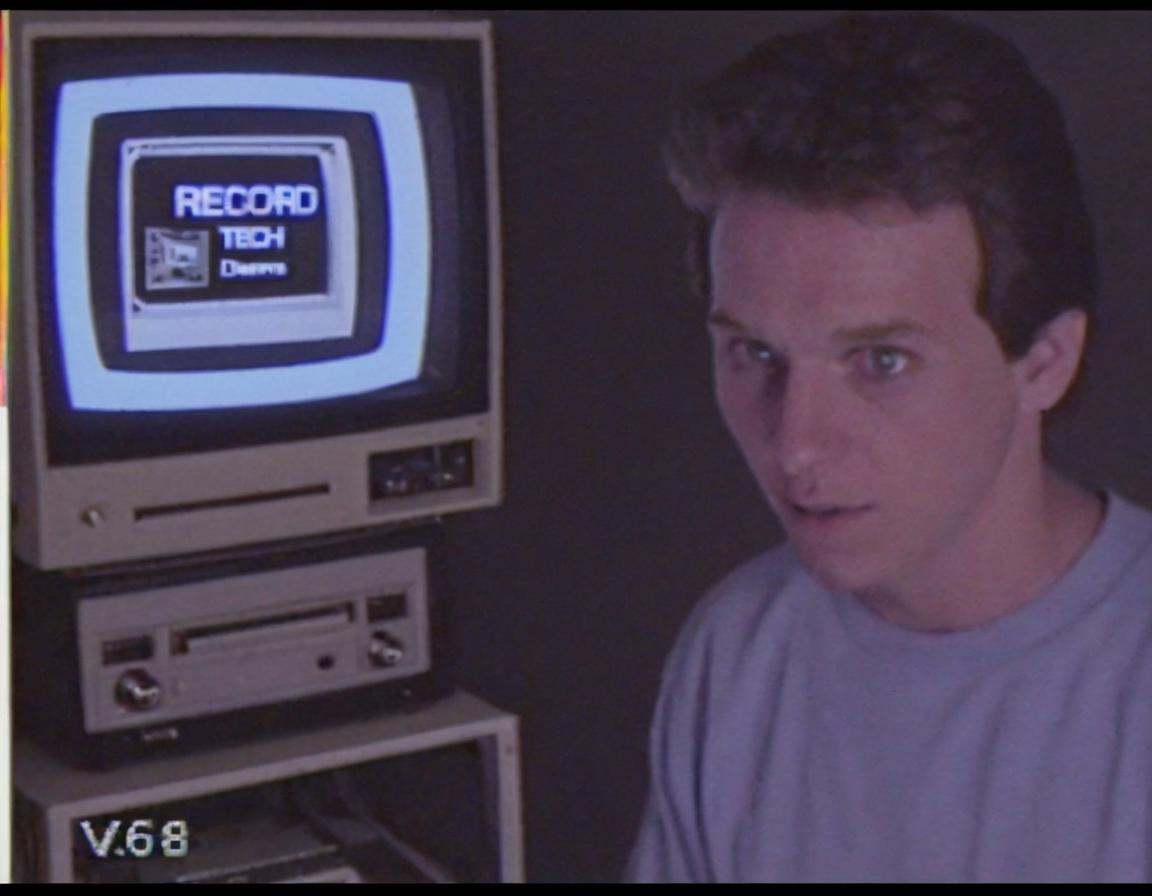 vhscore808,  Man in tech demo,  vintage computer equipment on Tensor.Art