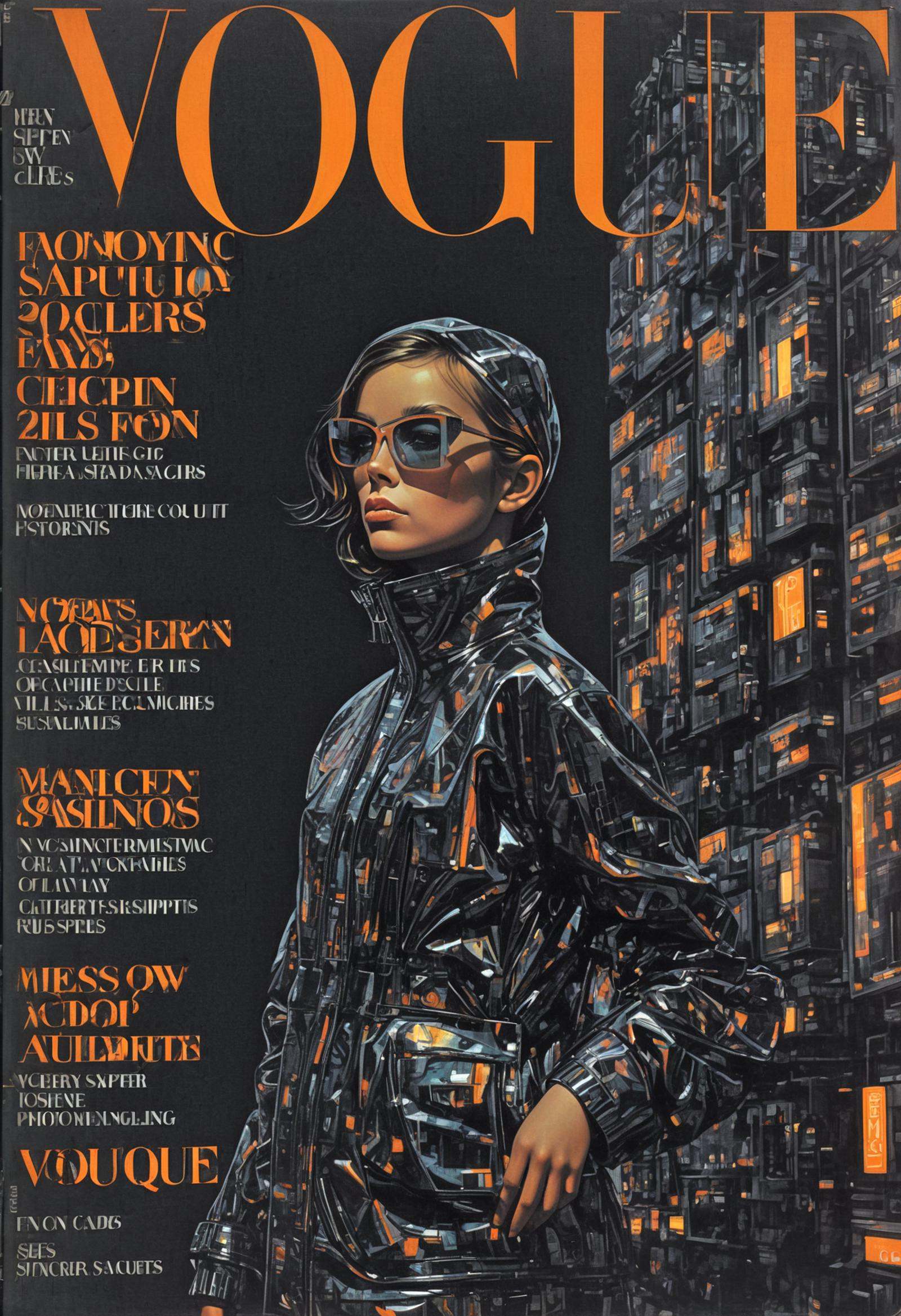 She,  futuristic materials,  urban chic on Tensor.Art