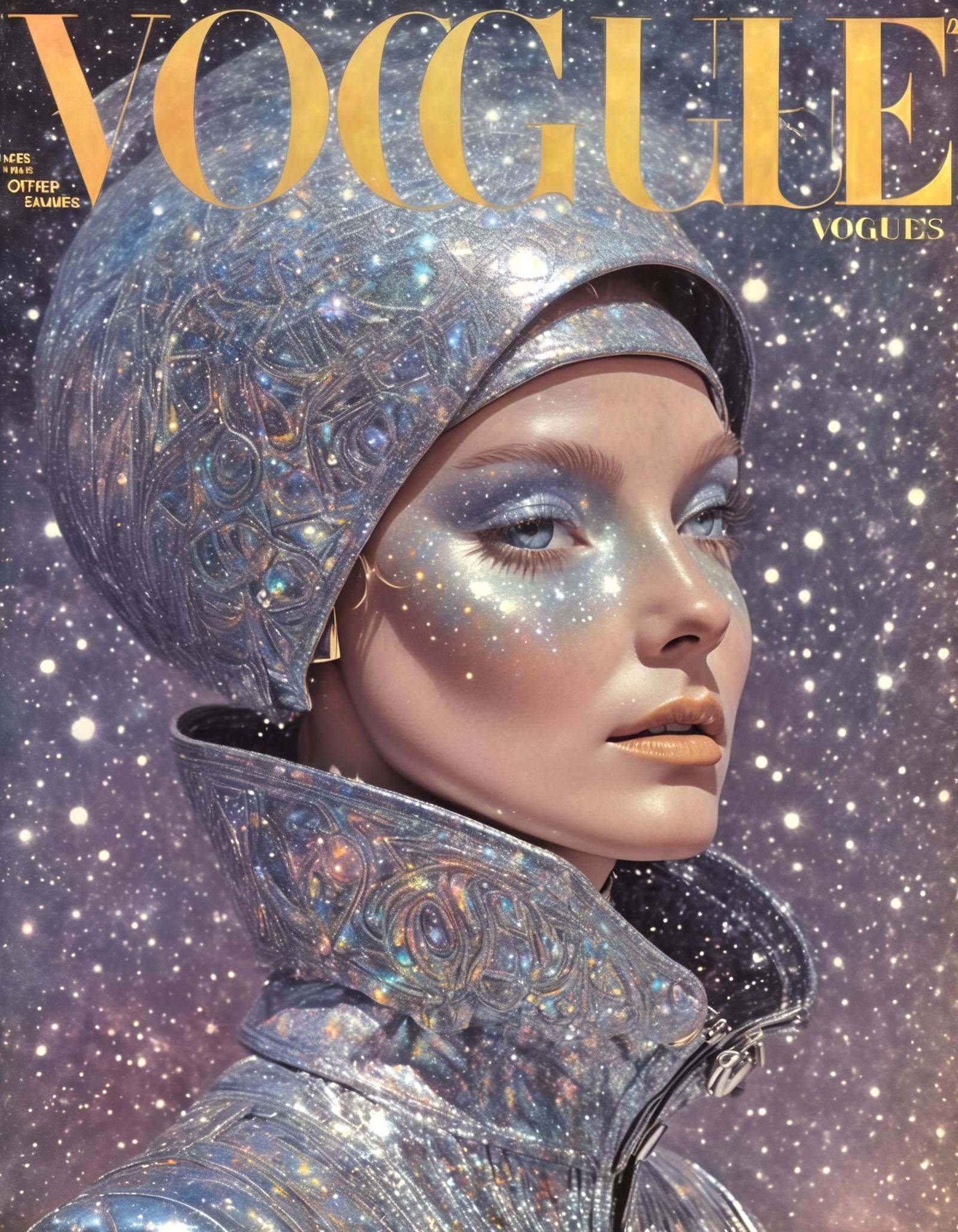 She holographic leather,  intergalactic fashion,  cosmic vibes on Tensor.Art
