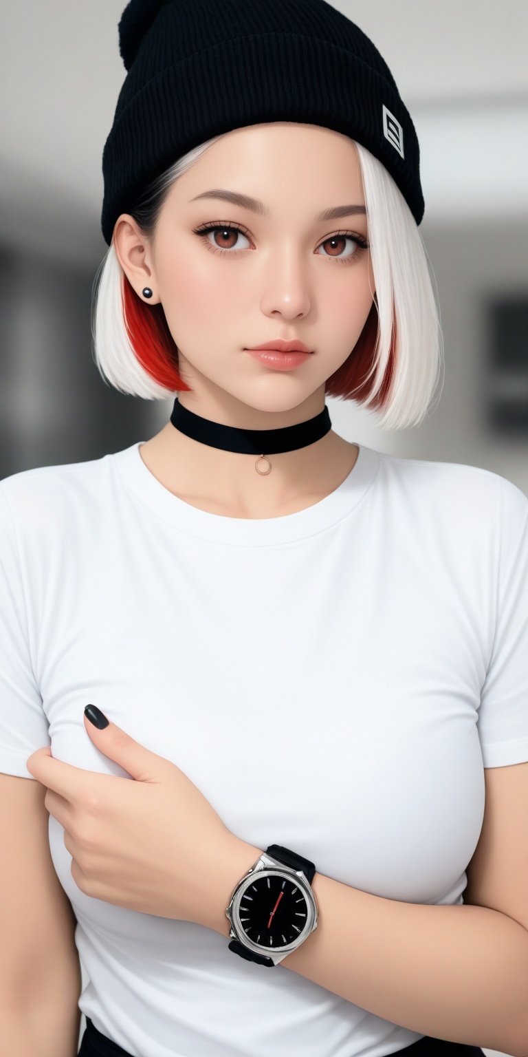 1girl,  white hair,  lips on Tensor.Art