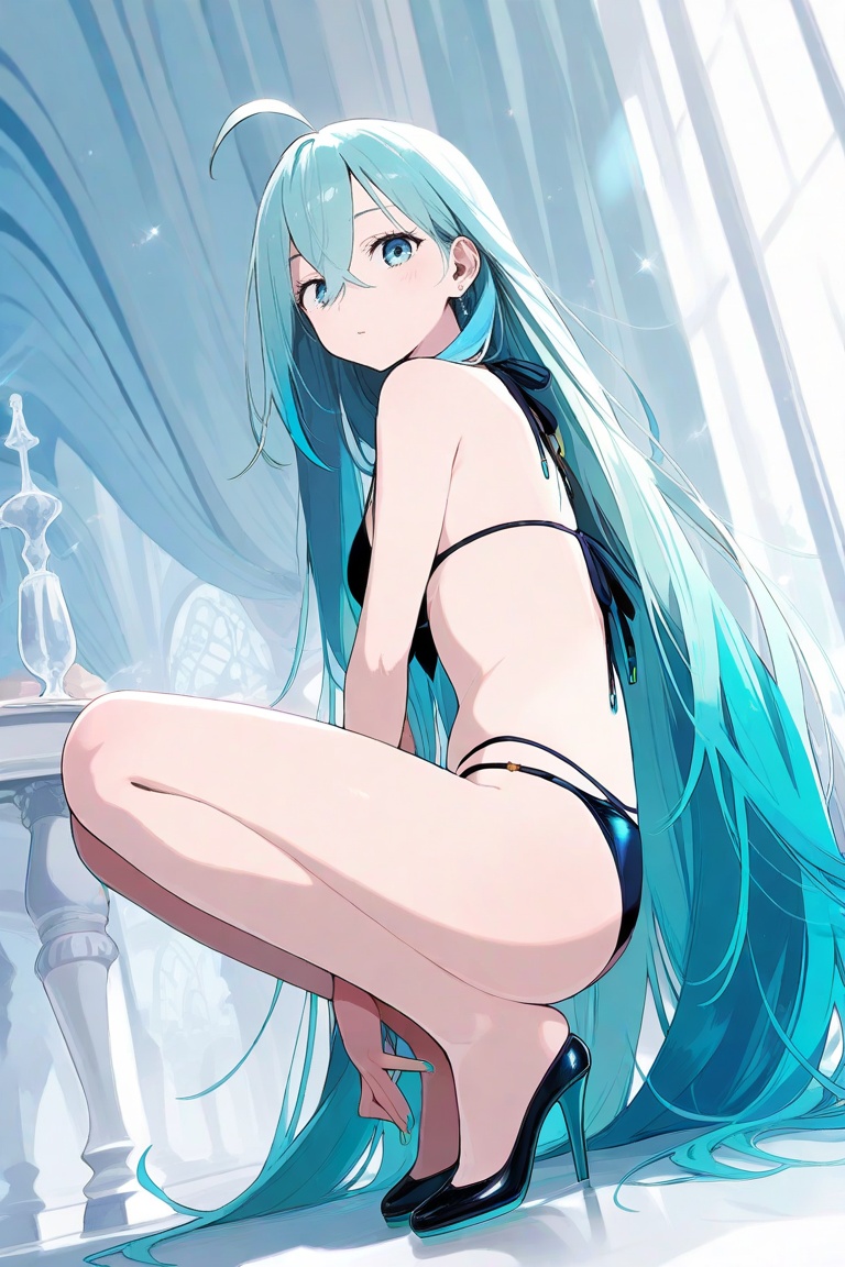 diva_vivi,  ahoge,  bikini on Tensor.Art