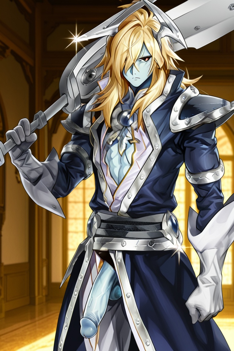 male_focus,  solo,  looking_at_viewer.silent swordsmen on Tensor.Art