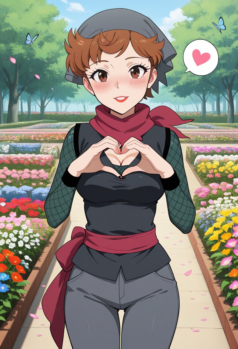 Yamamoto Shina,  brown short hair,  brown eyes on Tensor.Art