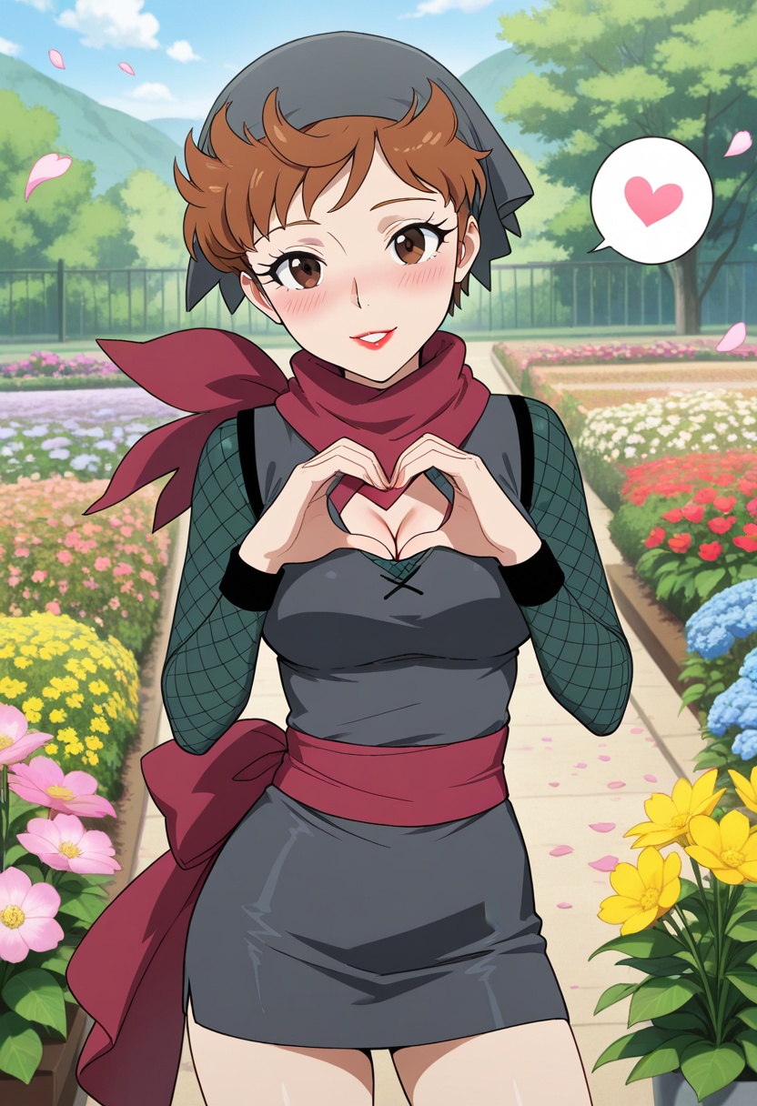 Yamamoto Shina,  brown short hair,  brown eyes on Tensor.Art