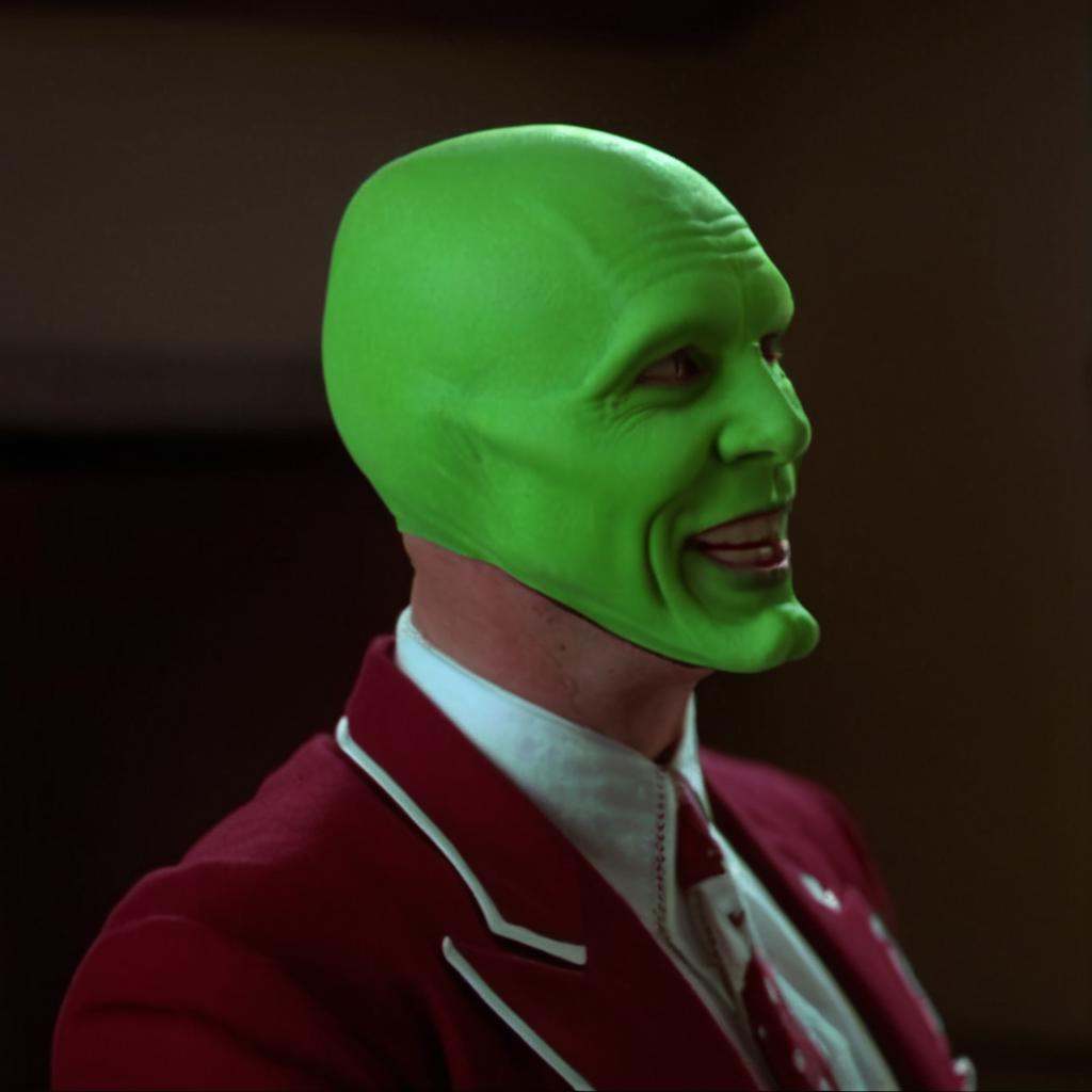 detailed high quality,  a happy enthusiastic humourous bald white attractive handsome man with a (((green head))),  grimac...