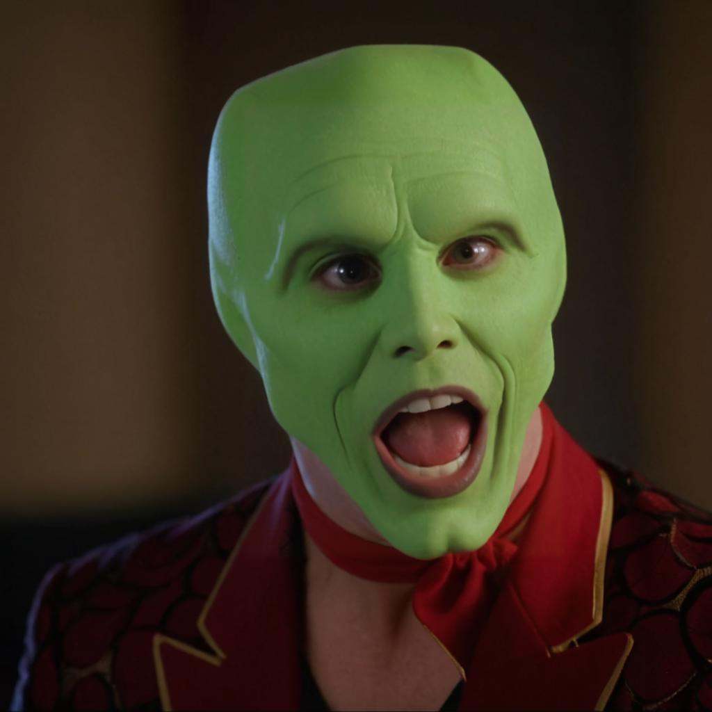 detailed high quality photo of a happy amazed enthusiastic excited humourous bald white attractive man with a (((green hea...