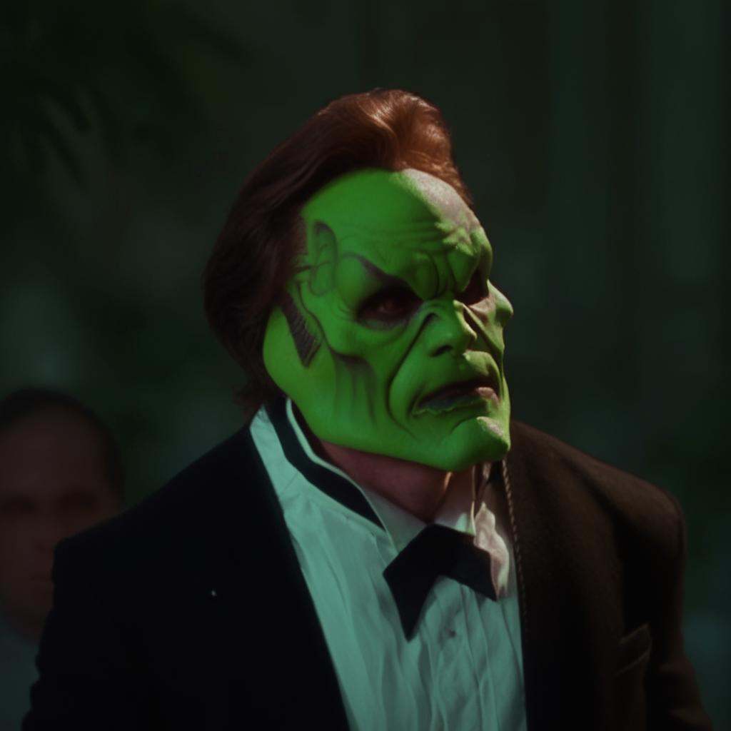 a man with a (((green head))) and brown hair,  score_9,  score_8_up on Tensor.Art