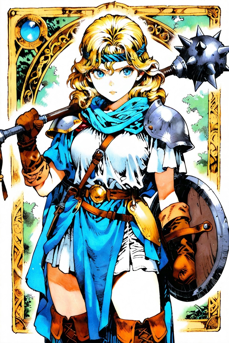 flaus,  headband,  blonde hair on Tensor.Art