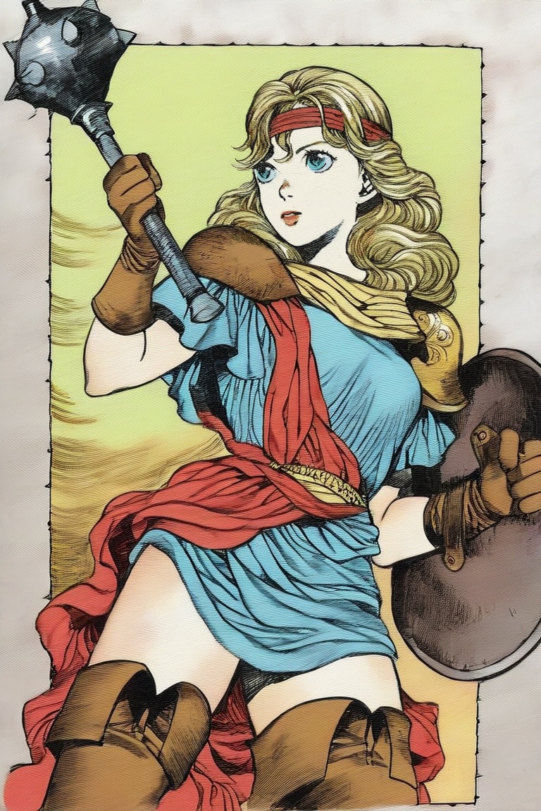 flaus,  headband,  blonde hair on Tensor.Art