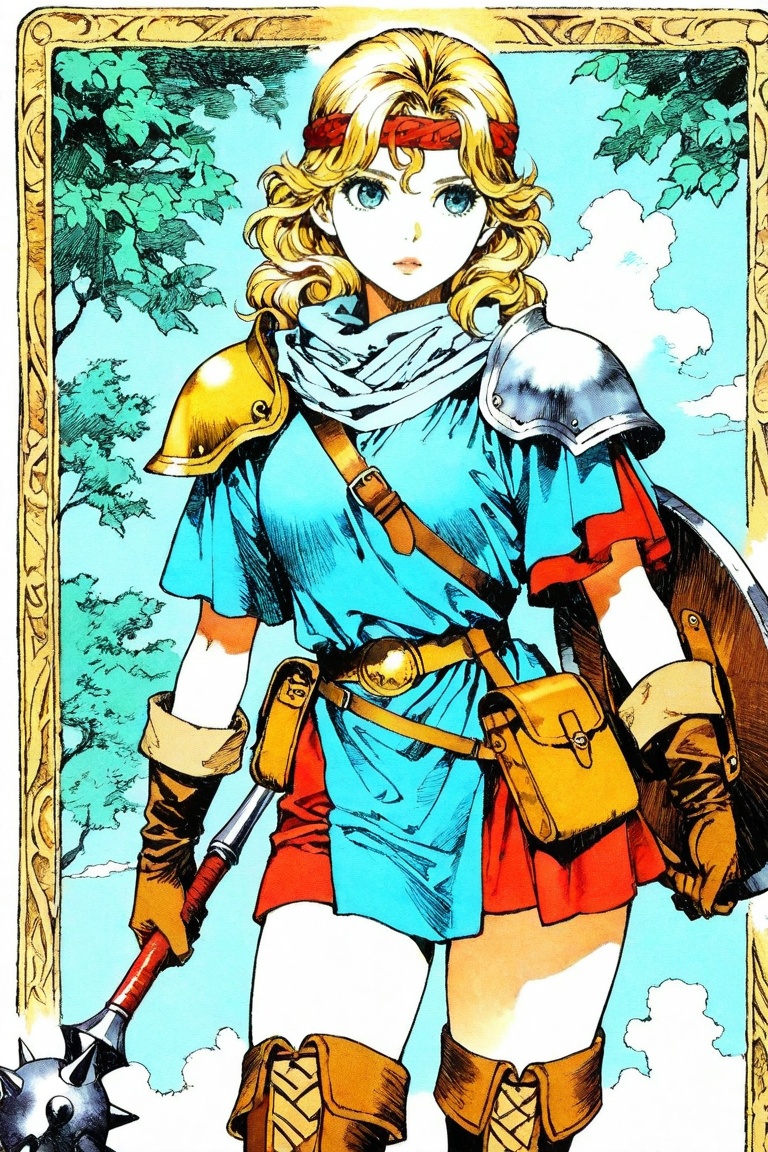 flaus,  headband,  blonde hair on Tensor.Art