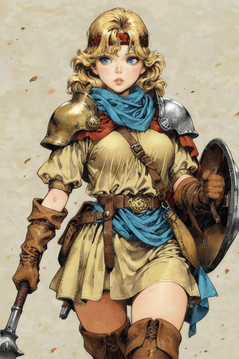 flaus,  headband,  blonde hair on Tensor.Art