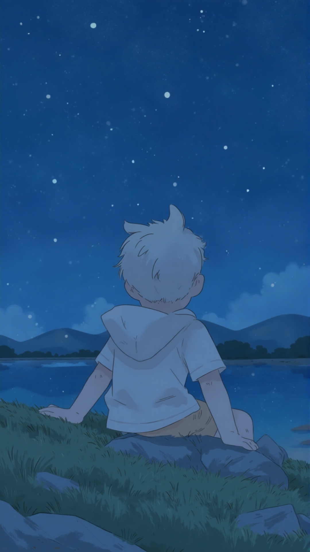 Boy watch on starry sky,  nemionemCt on Tensor.Art