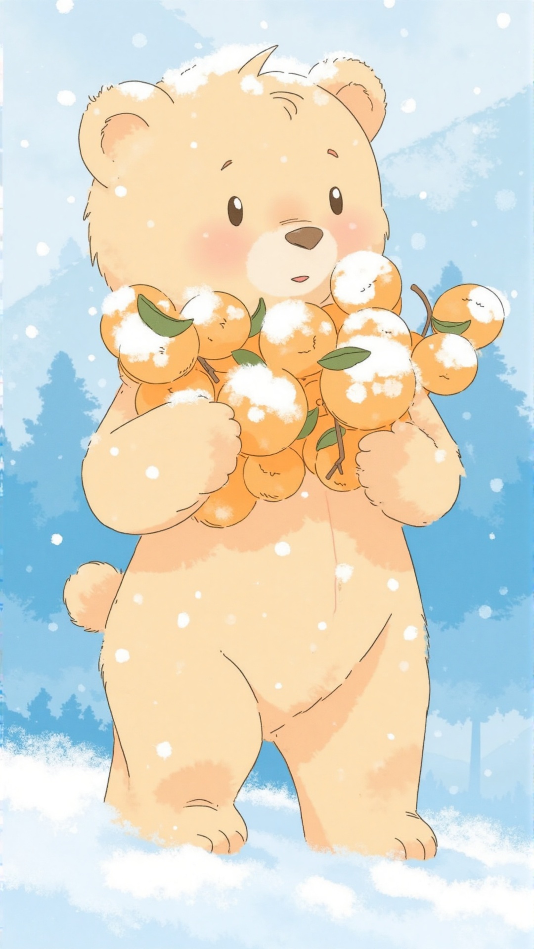 1girl,  bear,  snow on Tensor.Art