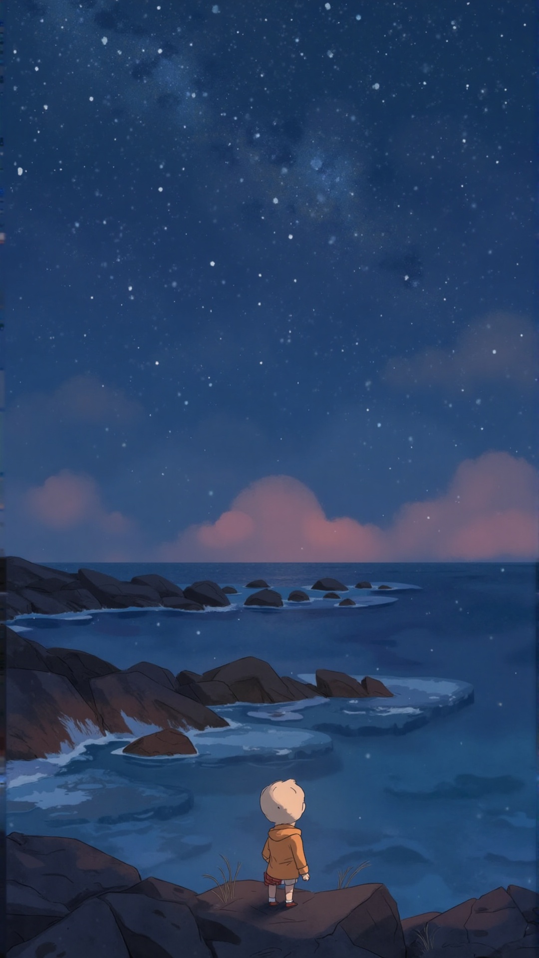 Boy watch on starry sky,  nemionemCt on Tensor.Art