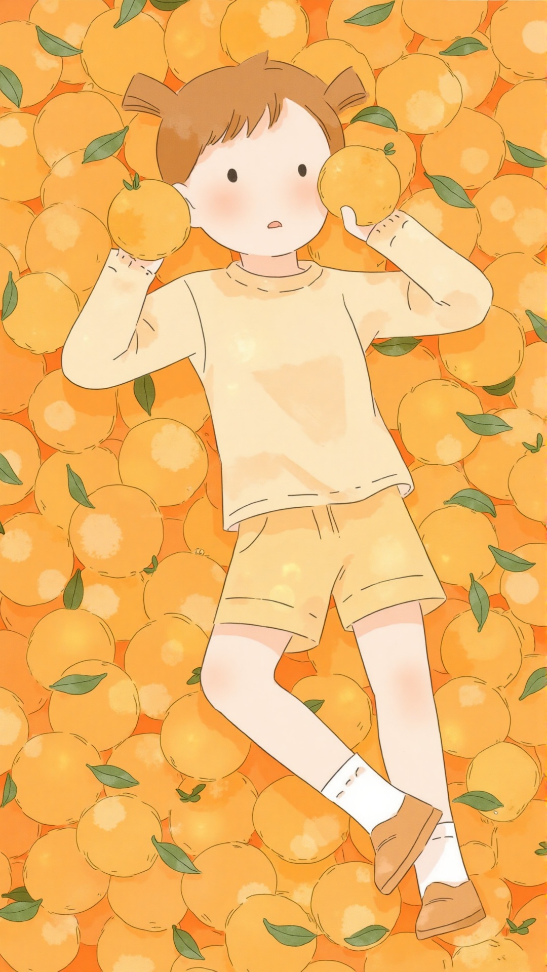 girl lies in oranges,  nemionemCt ,  nemionemGt on Tensor.Art