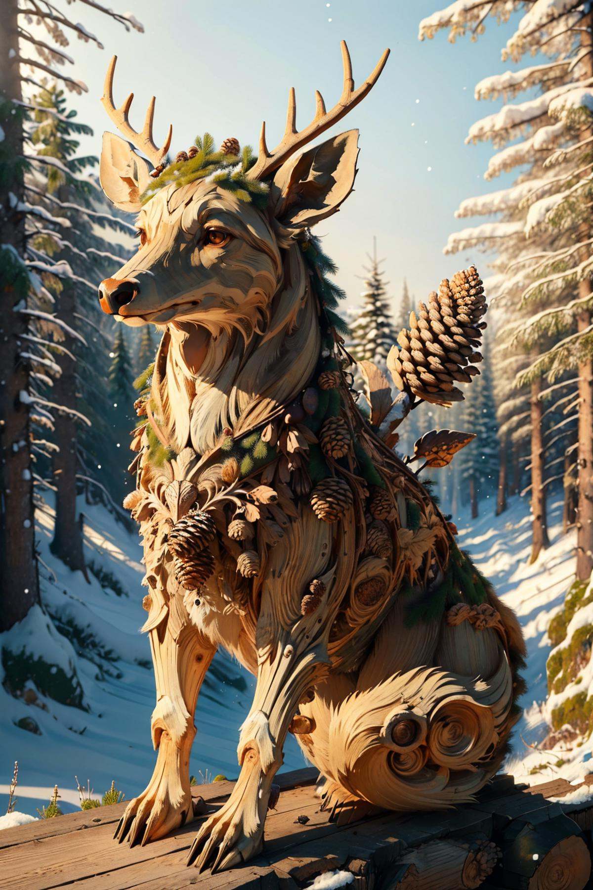 masterpiece,  best quality,  evergreenstyle deer on Tensor.Art