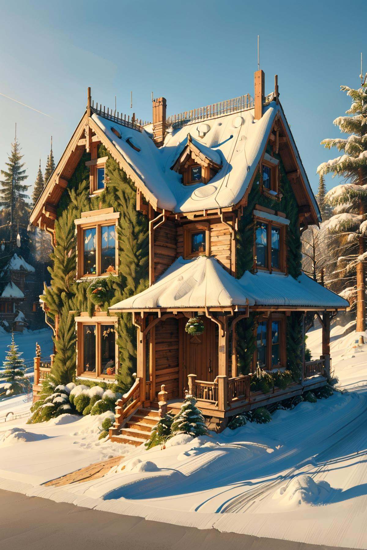 masterpiece,  best quality,  evergreenstyle house on Tensor.Art
