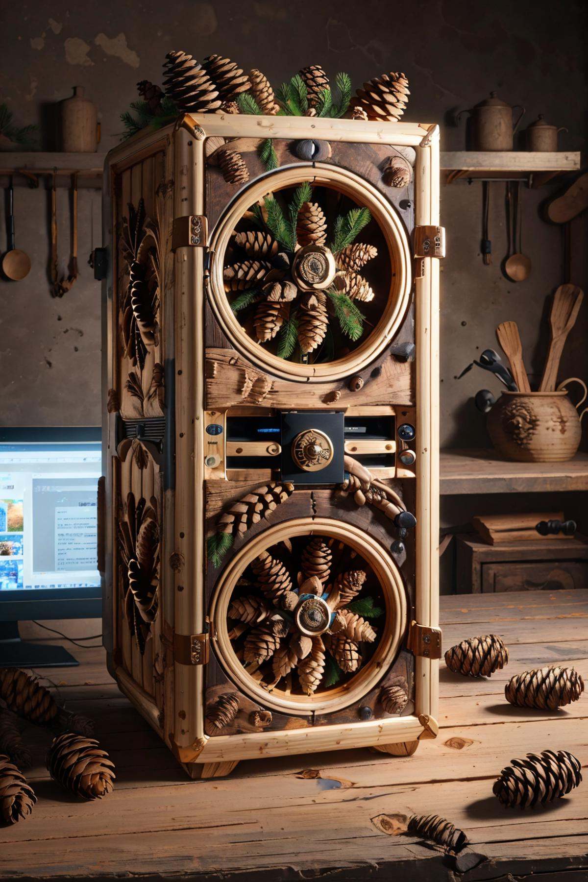 masterpiece,  best quality,  evergreenstyle computer case on Tensor.Art