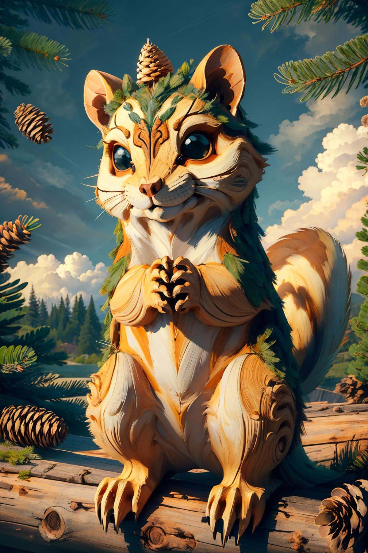 masterpiece,  best quality,  evergreenstyle chipmunk on Tensor.Art