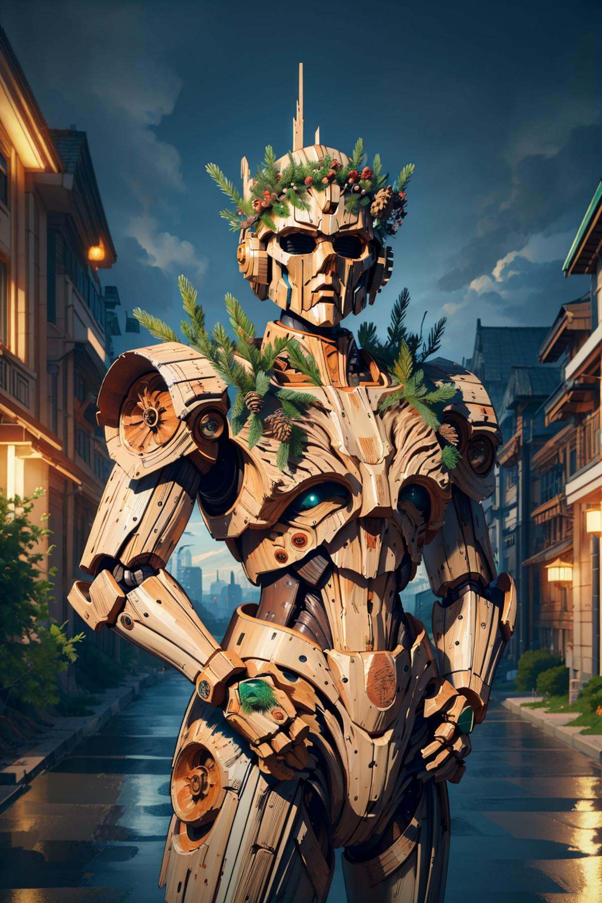 masterpiece,  best quality,  evergreenstyle robot on Tensor.Art