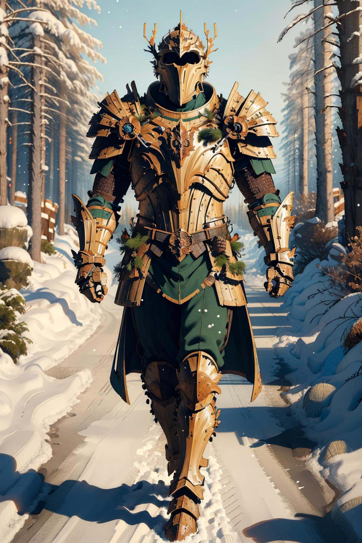 masterpiece,  best quality,  evergreenstyle armor on Tensor.Art