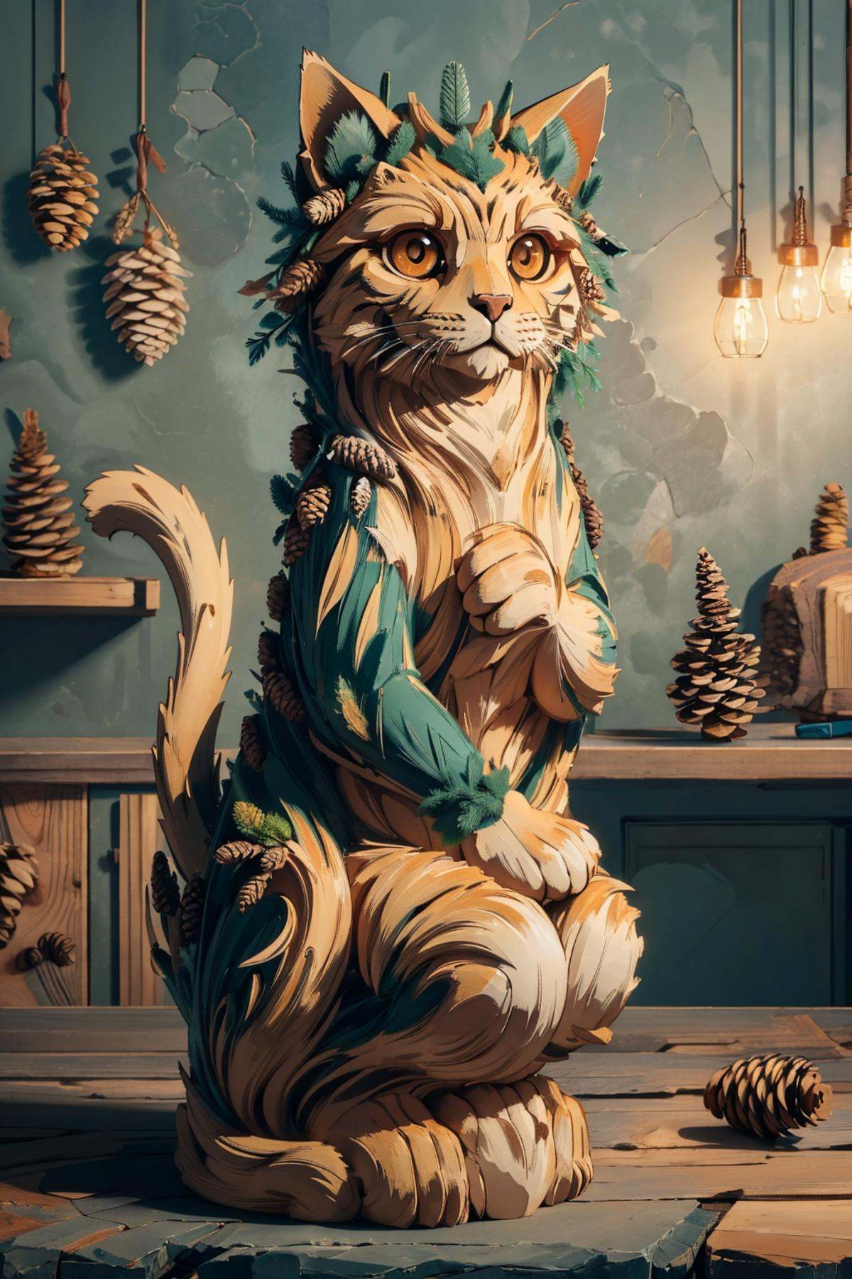 masterpiece,  best quality,  evergreenstyle cat on Tensor.Art