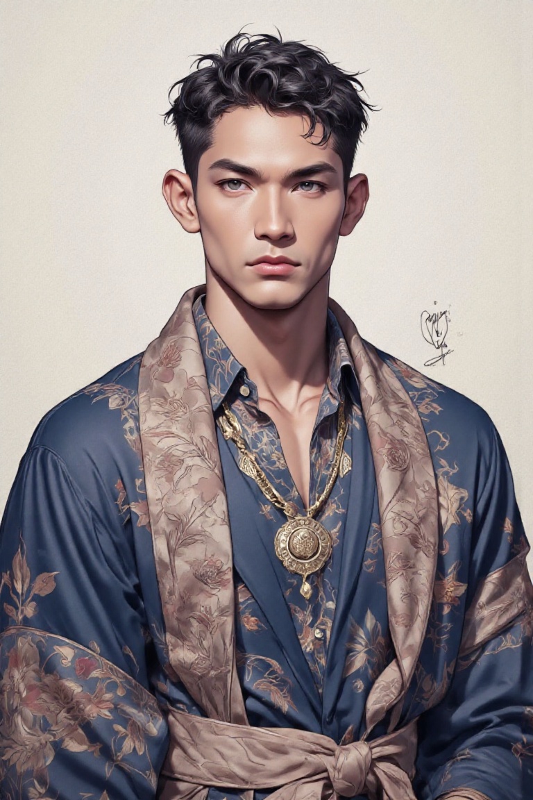 handsome man,  wearing outfit,  8K on Tensor.Art